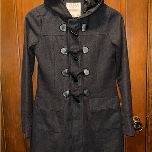 Billabong Black Trench Coat with Hood